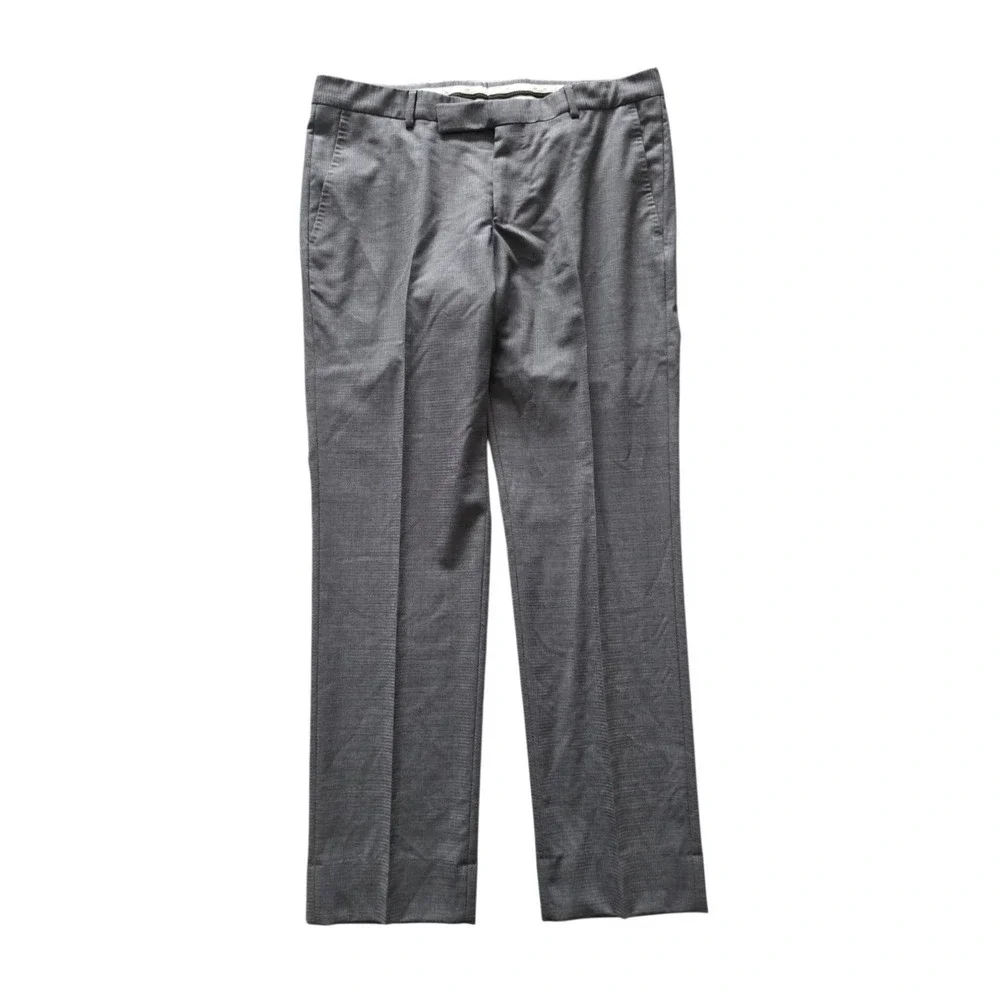 Z Zegna Mens 40R Gray 100% Wool Slim Fit Drop 7 Two Piece Suit Luxury Formal